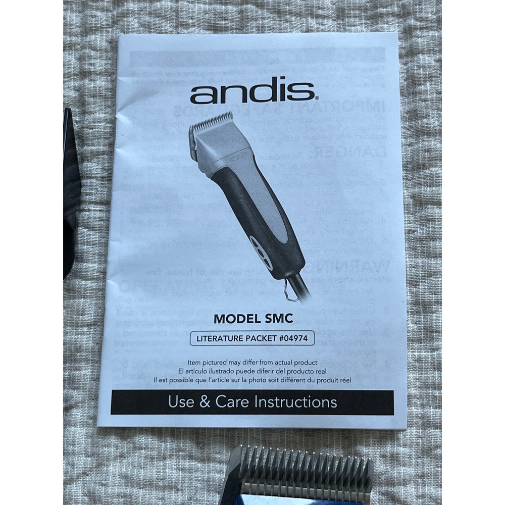 Andis Excel 5-Speed SMC Professional Pet Grooming Clippers Blue Sparkle Kit - Picture 3 of 11